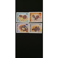 Венгрия насекомые 4шт