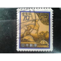 Япония, 1982. Лаковая шкатулка с изображением оленя