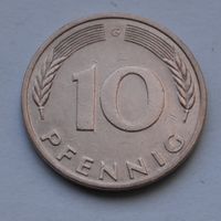 10 пфеннигов 1988 г. G, ФРГ, Германия.