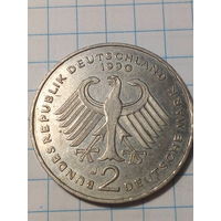 2 марка ФРГ 1990 J год
