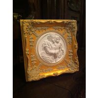 - Барельеф  ЖОЗЕФИНА С МЛАДЕНЦЕМ НАПОЛЕОНОМ II 30х30х4 см панно из серии реплики мировых шедевров