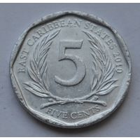 Восточные Карибы, 5 центов 2010 г.