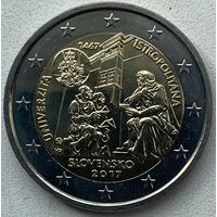Словакия 2 евро 2017 г. 550-летие Истрополитанского Университета