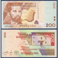 Албания, 200 лек 2001 г., P-67 (TN, поэт Наим Фрашери), UNC