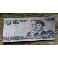 Werty71 Северная Корея 5 вон 2002 2009 UNC банкнота
