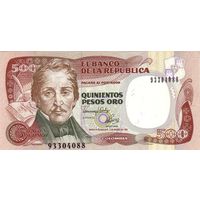 Колумбия 500 песо образца 1992 года UNC p431a