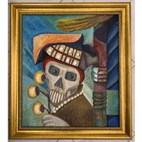 Акулов В.И. Не терпя,взирай на силу его. 2007 г. 75х84,5 см. Оргалит ,масло.