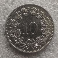 Швейцария 10 раппенов  1982 г.