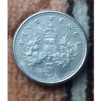 Великобритания. 5 пенсов 1991