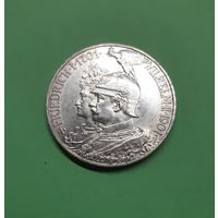 Германия. 5 марок. 1901 год. 200 лет Пруссии. Отличная! Серебро