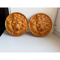 Львы из дерева Для декора Цена за пару