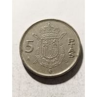 Испания 5 песет 1989