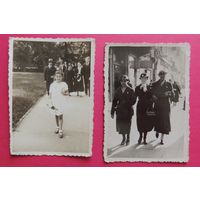 Фото "Прогулки по Варшаве", 2 шт., 1930-е гг. (8*6 см)