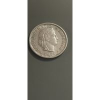 Швейцария 20 раппенов 1971г.