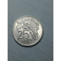 Тринедад и Тобаго 25 центов 2012 года .