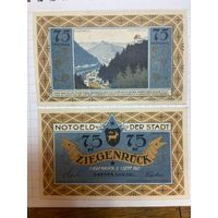 75 пфеннигов (нотгельды) г. Германия Зигенрюк-1201