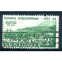 Австралия - 1953г. - 150-летие со дня основания Тасмании, бухта Салливан - 1 марка - гашёная [Mi 240]. #3-WB-67-A-2