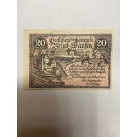 Австрия 20 геллеров нотгельд Вашер - 2101