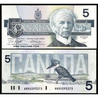 Канада 5 долларов образца 1986 года UNC p95e серия HNA