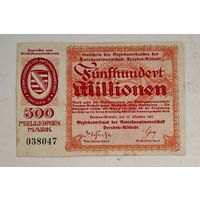 1923 год Германия 500 000 000 марок