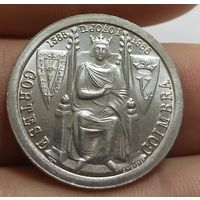 25 эскудо  Португалия 1985 год, 600 лет битве при Альхубарроте