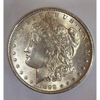 Доллар Морган 1898 США в ярком штемпельном блеске