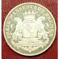 Вольный ганзейский город Бремен. 36 гротенов (1/2 бременских талера)1864