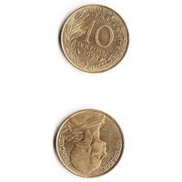 10 сантимов Франция 1998 год