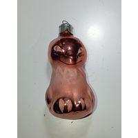 Ёлочная игрушка  - Лисичка . СССР  . Стекло .