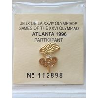 Фрачник XXVI ОЛИМПИЙСКИЕ ИГРЫ, Атланта 1996 г., номерной.