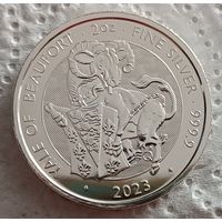 Великобритания 5 фунтов 2023 Йель Бофорта 2 унции 999
