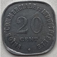 Франция 20 сантимов 1917 г. Венсенн. Нотгельд
