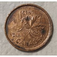 Канада 1 цент, 2000 Без отметки монетного двора (14-2-12)