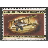 Колумбия. Авиа. История авиации. 1965г. Mi#1066.