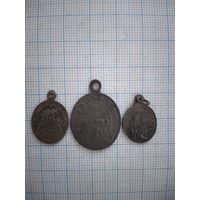 Медальоны католические. 3 шт.