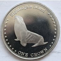Тристан-да-Кунья 1 крона 2011 год "Субтропический морской котик (остров Найтингейл)"