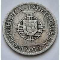 Ангола 10 эскудо 1955 года Серебро
