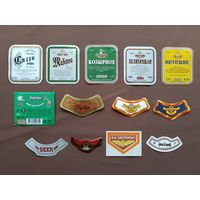 Белорусские пивные кольеретки и контр-этикетки одним лотом за 1 р., а-12-3 (3950)