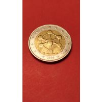 2 Евро 2006. Бельгия. Конструкция Атомиум в Брюсселе. С рубля. (11)