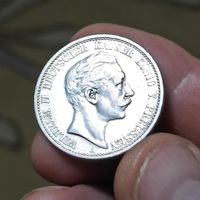 2 марки (1904г.) Вильгельм 2.Пруссия.Серебро.