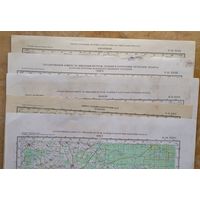 Карты 1:200 000 (в 1 см 2 км) различных частей Брестской области. 1980-2000 г. 9 шт. Цена за 1