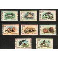 Гренада-1979(Мих.,974-981) , **  , Морская  Фауна,Раковины, Акулы, Птицы (полная серия)
