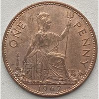 Великобритания 1 пенни 1967 г.