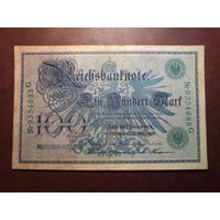 Германия 1908 г.100 марок .Зеленая печать.Серия: Nr9354688G.