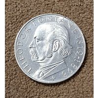 Германия 5 марок, 1969 G 150 лет со дня рождения Теодора Фонтане