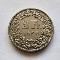 Швейцария 2 франка, 1968