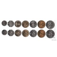 Свазиленд (Эсватини) набор монет 5, 10, 20, 50 центов; 1, 2, 5 лилангени, UNC. Сторгуй за свою цену, предложи обмен!