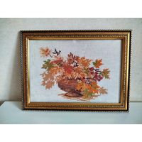 Вышитая картина "Осенний букет"