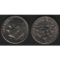 США km195 10 центов 1 дайм 1988 год (D) km195a (_3 ТОРГ ЛЮБОЙ