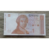 Werty71 Хорватия 1 динар 1991 аUNC банкнота
